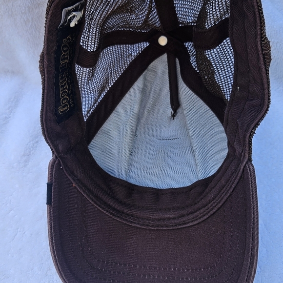 Goorin Bros Hat Brown Cap Grizzly Bear Logo Mesh Snapback Adjustable Trucker - Picture 3 of 4